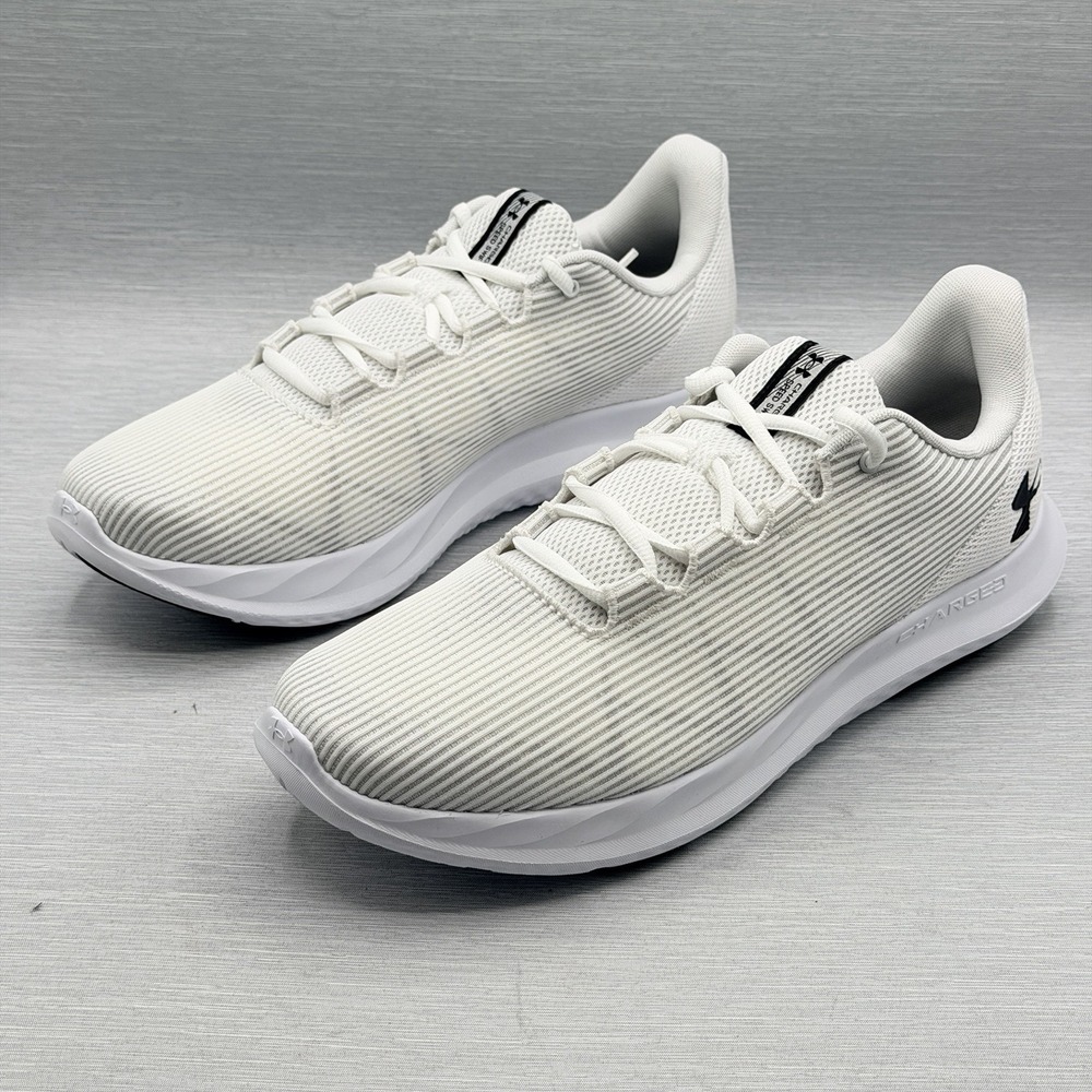 Under Armour Charged Speed Men's 11 Running Shoes Off White Lightweight 3026999